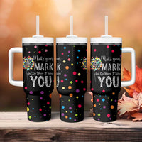 International Dot Day Tumbler With Handle Make Your Mark Girls Boys Colorful Dandelion