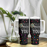 International Dot Day Tumbler With Handle Make Your Mark Girls Boys Colorful Dandelion