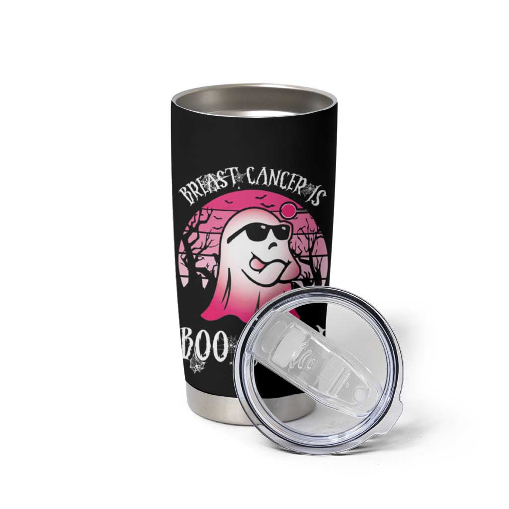 Breast Cancer Is Boo Sheet Tumbler Cup Halloween Pink Ghost - Wonder Print Shop