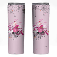 Pink Ghost Halloween Skinny Tumbler Funny Breast Cancer Ribbon - Wonder Print Shop