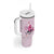 Pink Ghost Halloween Tumbler With Handle Funny Breast Cancer Ribbon - Wonder Print Shop