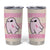 Breast Cancer Awareness Tumbler Cup Pink Ribbon Boojee Halloween Spooky Warriror - Wonder Print Shop