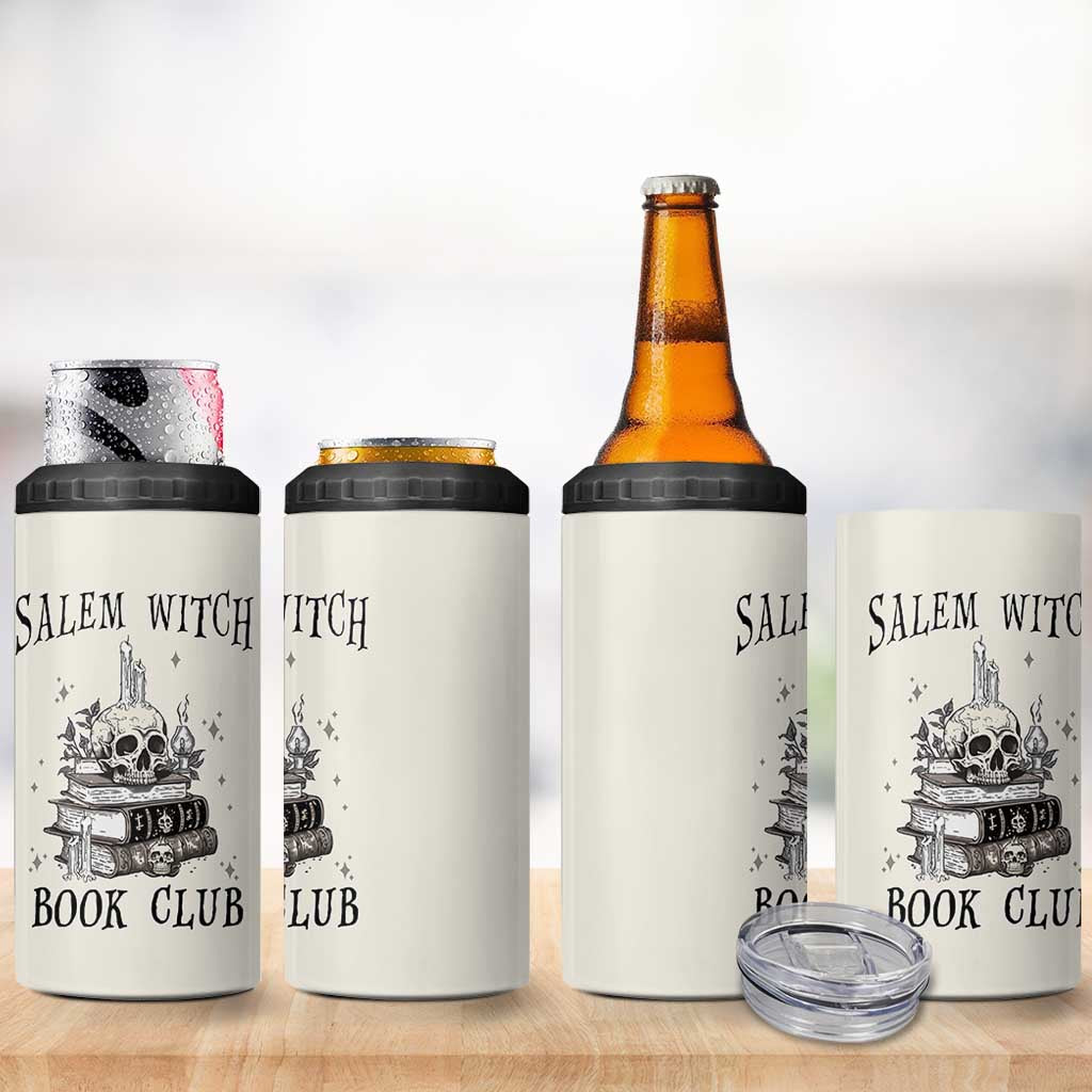 Salem Book Club 4 in 1 Can Cooler Tumbler Retro Witch Vibes Book Lovers