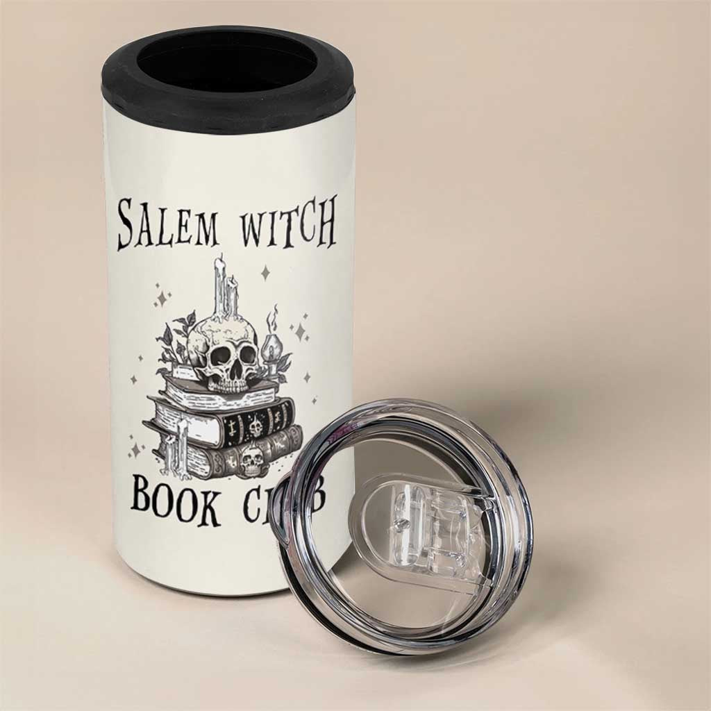 Salem Book Club 4 in 1 Can Cooler Tumbler Retro Witch Vibes Book Lovers