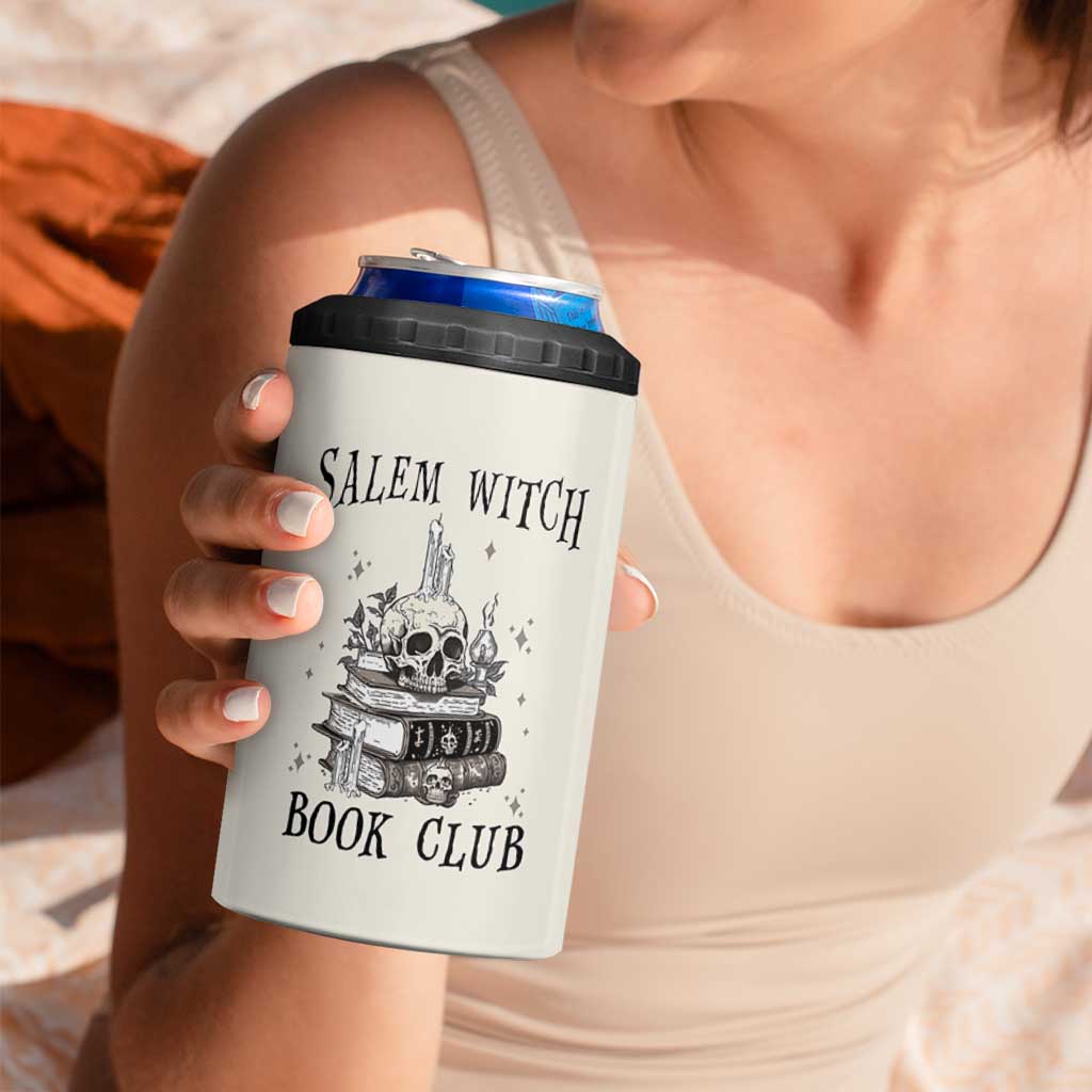 Salem Book Club 4 in 1 Can Cooler Tumbler Retro Witch Vibes Book Lovers