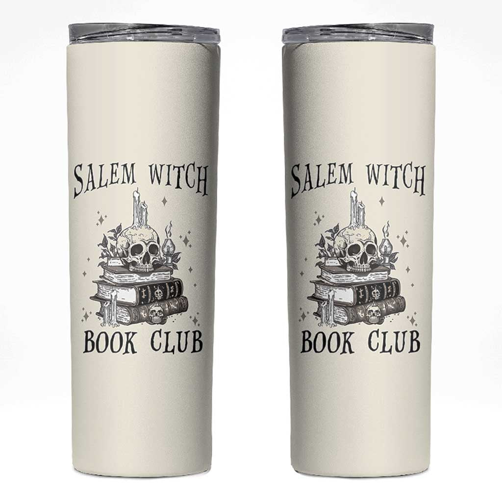 Salem Book Club Skinny Tumbler Retro Witch Vibes Book Lovers