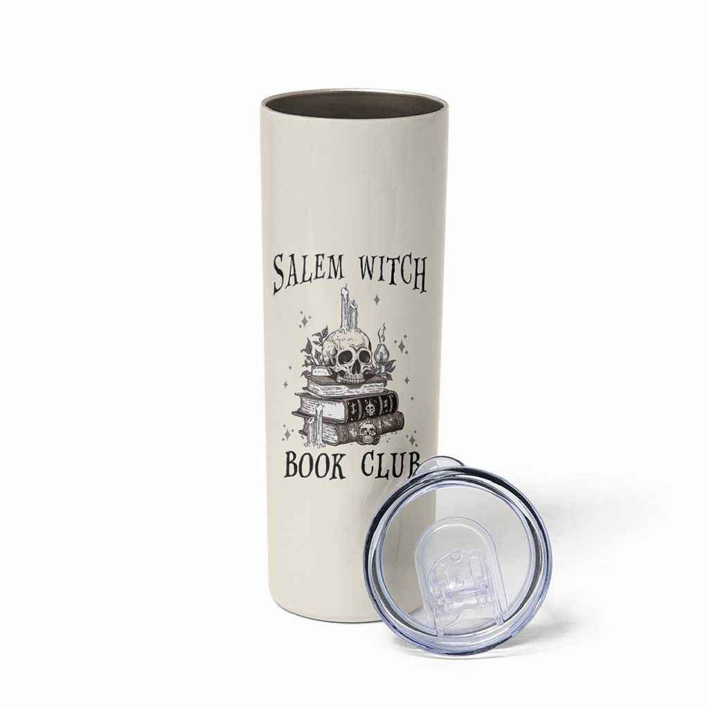 Salem Book Club Skinny Tumbler Retro Witch Vibes Book Lovers