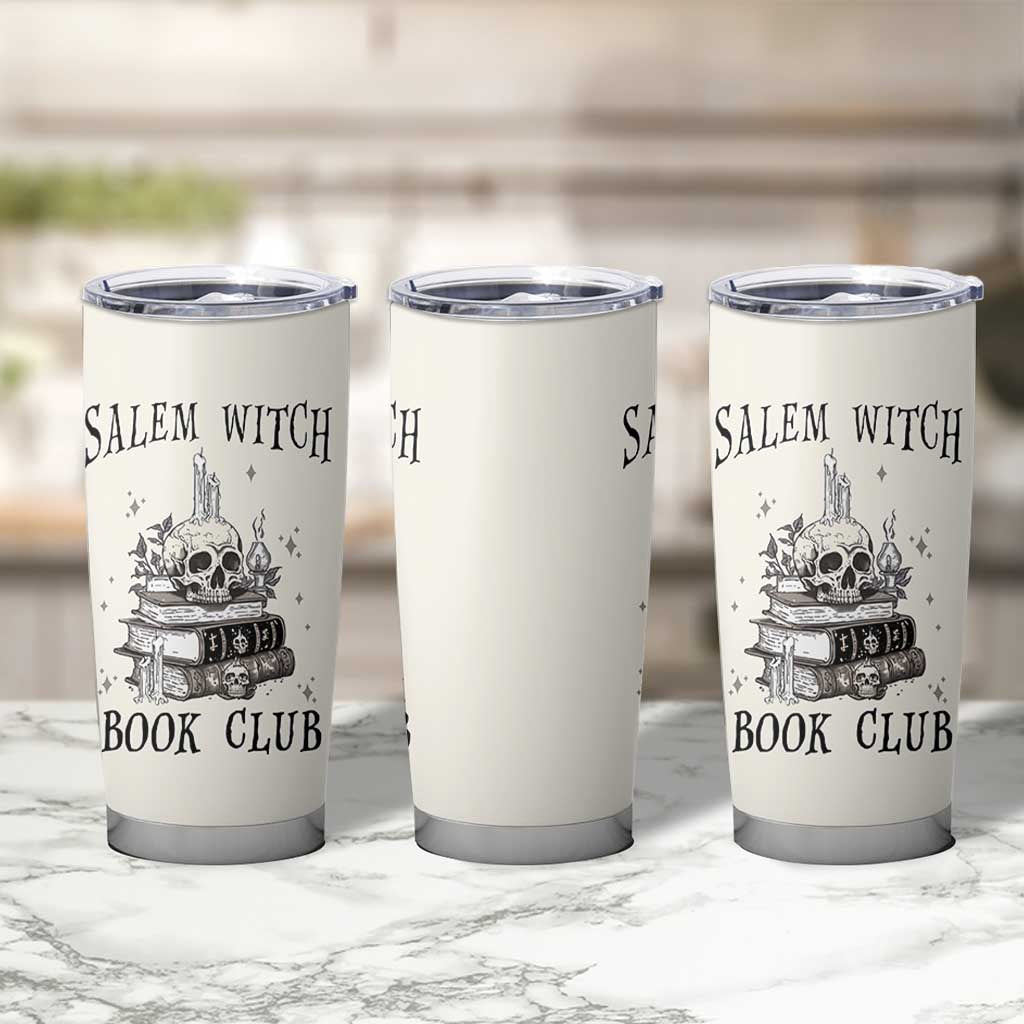 Salem Book Club Tumbler Cup Retro Witch Vibes Book Lovers