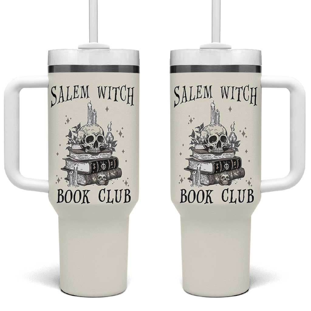 Salem Book Club Tumbler With Handle Retro Witch Vibes Book Lovers
