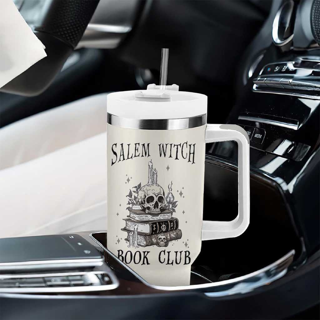 Salem Book Club Tumbler With Handle Retro Witch Vibes Book Lovers