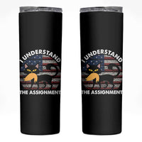 Subtle FDT Black Cat Meme Skinny Tumbler I Understand The Assignment American Flag