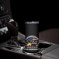 Subtle FDT Black Cat Meme Skinny Tumbler I Understand The Assignment American Flag