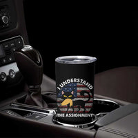 Subtle FDT Black Cat Meme Tumbler Cup I Understand The Assignment American Flag