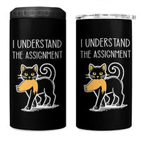 Subtle FDT Black Cat Meme 4 in 1 Can Cooler Tumbler I Understand The Assignment