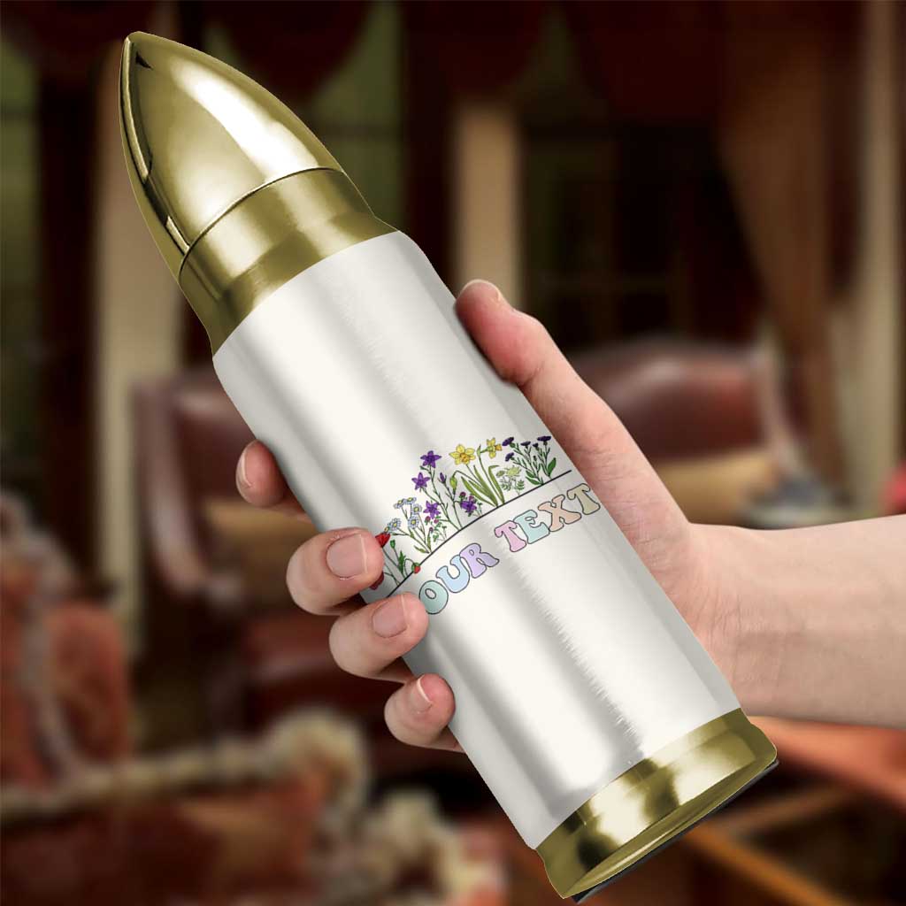 Personalized Wildflower Floral Bullet Tumbler Custom Name Birthday Gifts For Her Mothers Day