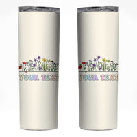 Personalized Wildflower Floral Skinny Tumbler Custom Name Birthday Gifts For Her Mothers Day