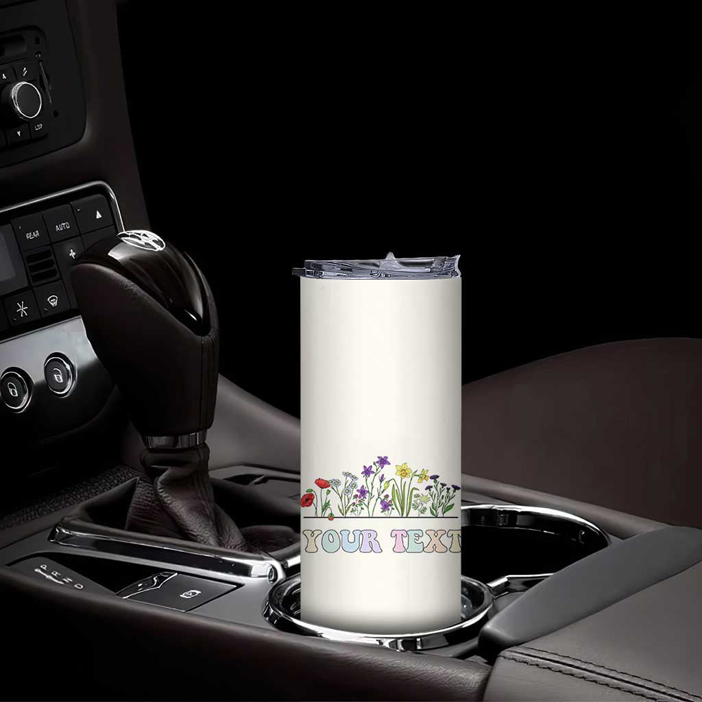 Personalized Wildflower Floral Skinny Tumbler Custom Name Birthday Gifts For Her Mothers Day