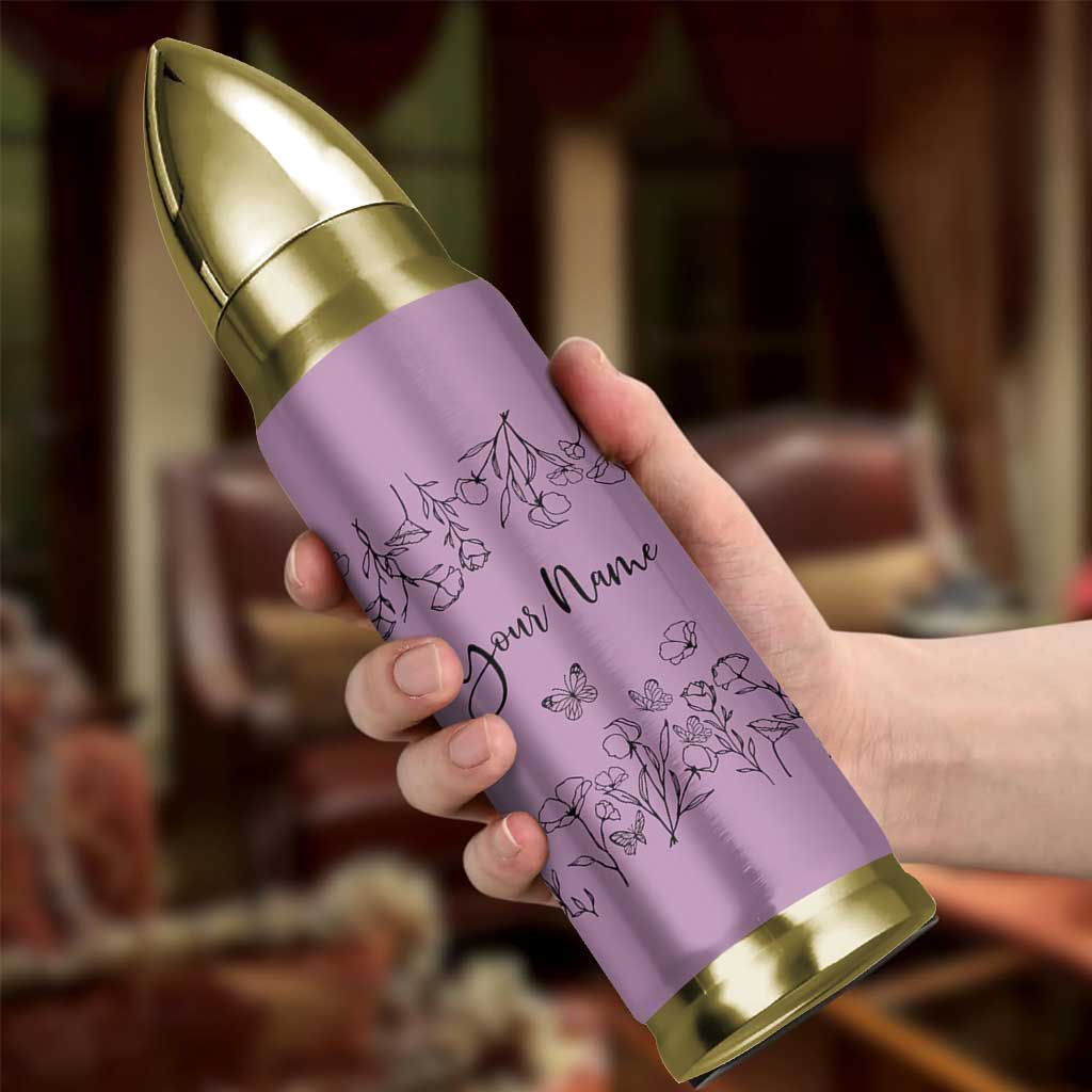 Personalized Wildflower Floral Bullet Tumbler Custom Name Gifts For Her Mothers Day Gift