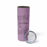 Personalized Wildflower Floral Skinny Tumbler Custom Name Gifts For Her Mothers Day Gift