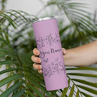Personalized Wildflower Floral Skinny Tumbler Custom Name Gifts For Her Mothers Day Gift