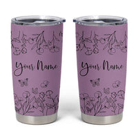 Personalized Wildflower Floral Tumbler Cup Custom Name Gifts For Her Mothers Day Gift