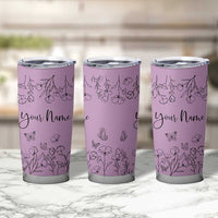 Personalized Wildflower Floral Tumbler Cup Custom Name Gifts For Her Mothers Day Gift