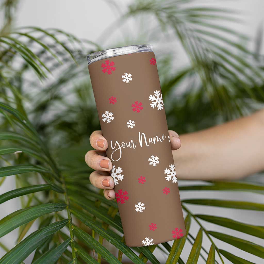 Personalized Family Christmas Gifts Skinny Tumbler Custom Name Hot Chocolate Cup Matching Group Christmas Gift - Wonder Print Shop