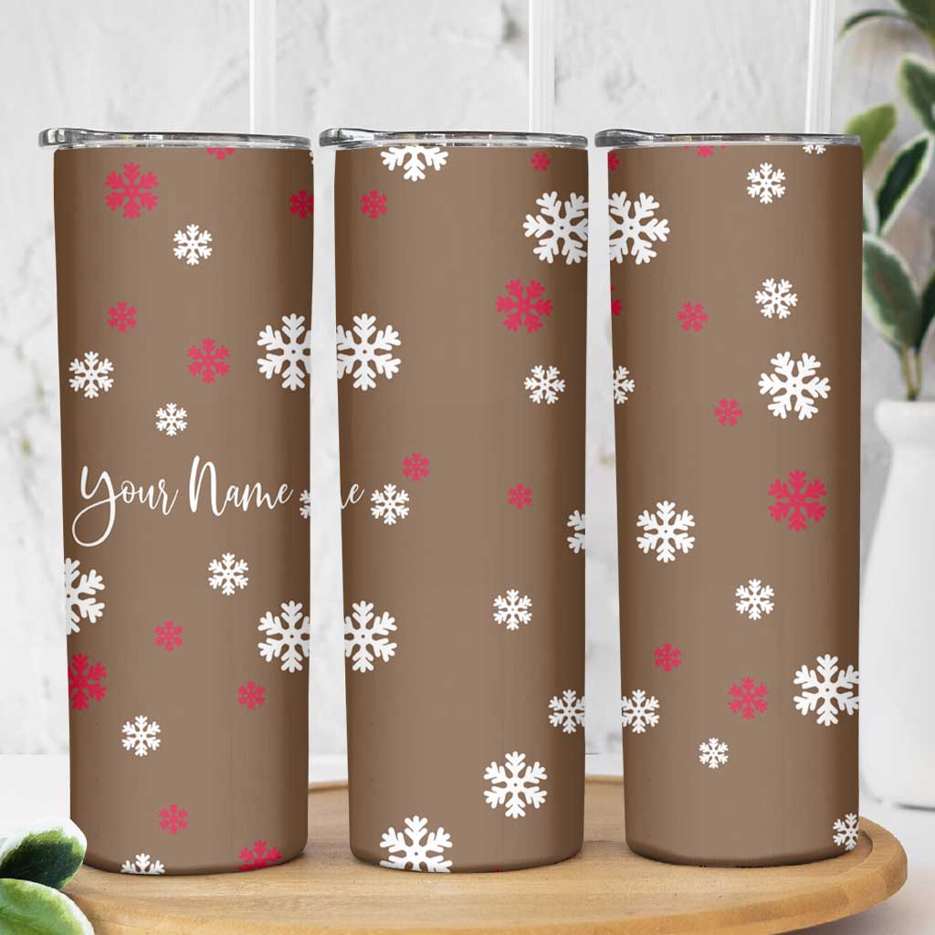 Personalized Family Christmas Gifts Skinny Tumbler Custom Name Hot Chocolate Cup Matching Group Christmas Gift - Wonder Print Shop