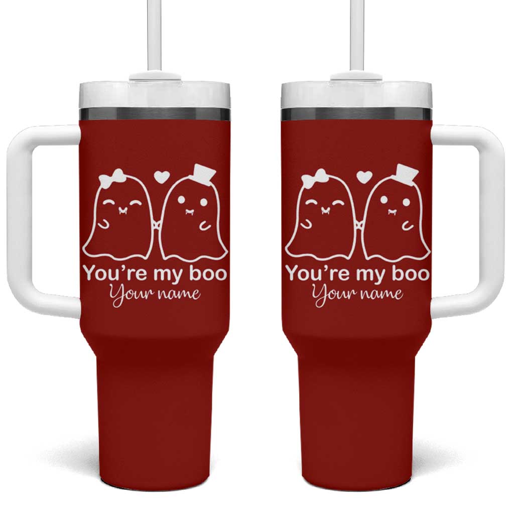 Personalized Gift For Her Tumbler With Handle You're My Boo Halloween Christmas Valentines Birthday Gifts - Wonder Print Shop