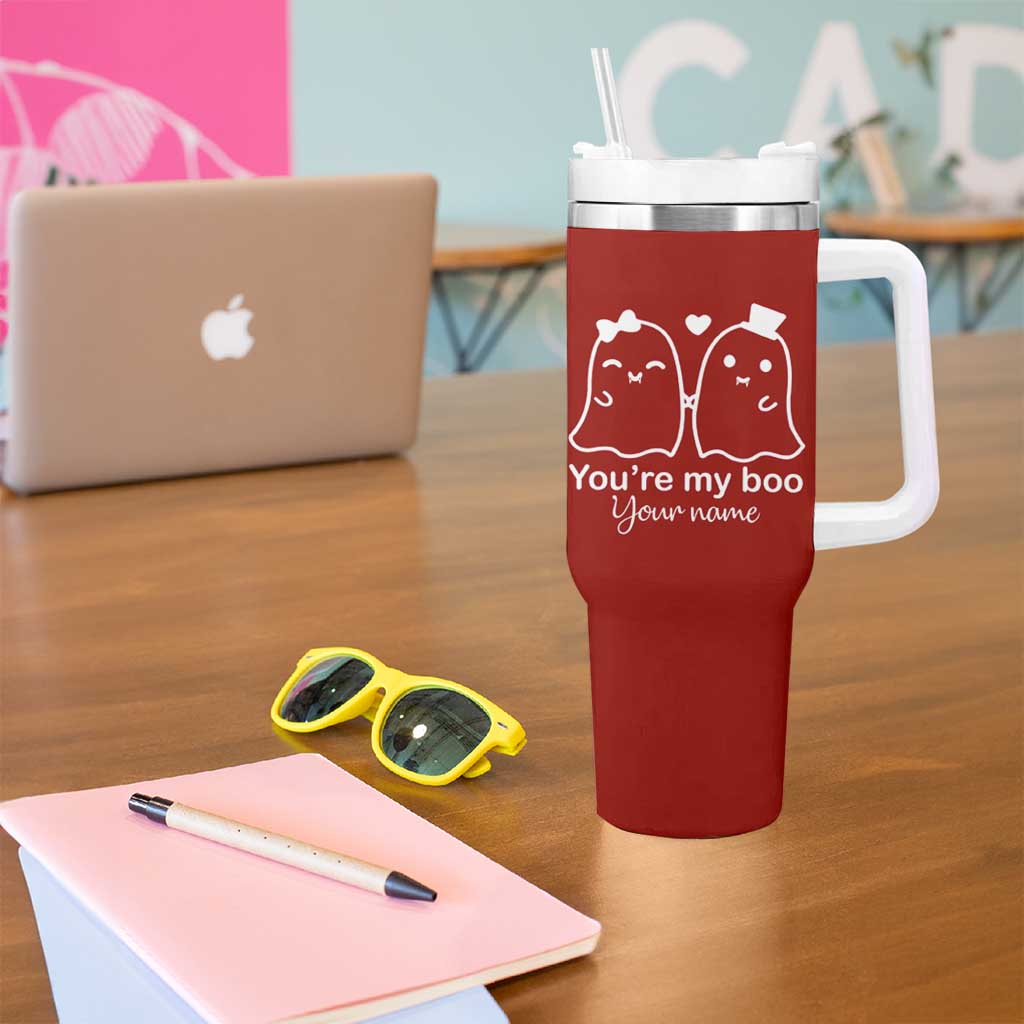Personalized Gift For Her Tumbler With Handle You're My Boo Halloween Christmas Valentines Birthday Gifts - Wonder Print Shop