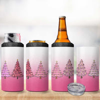 Pink Christmas 4 in 1 Can Cooler Tumbler Xmas Trees Pinkmas Gift For Her - Wonder Print Shop