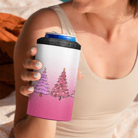 Pink Christmas 4 in 1 Can Cooler Tumbler Xmas Trees Pinkmas Gift For Her - Wonder Print Shop