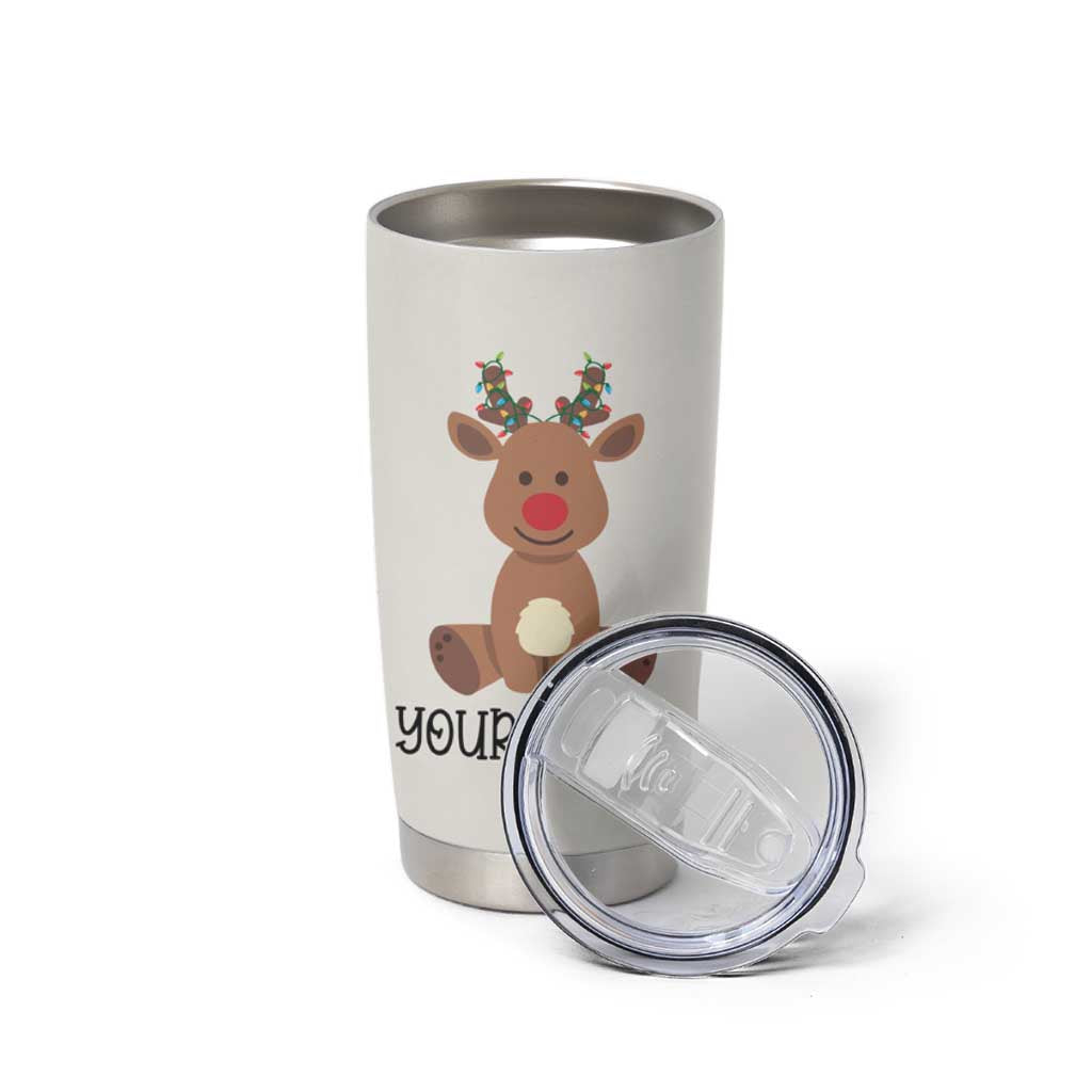 Personalized Christmas Tumbler Cup Reindeer Hot Chocolate Mug Xmas Gifts for Kids - Wonder Print Shop