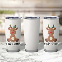 Personalized Christmas Tumbler Cup Reindeer Hot Chocolate Mug Xmas Gifts for Kids - Wonder Print Shop