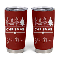 Personalized Christmas Tumbler Cup Custom Name Xmas Tree Gifts for Mom Her Coworkers - Wonder Print Shop