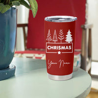 Personalized Christmas Tumbler Cup Custom Name Xmas Tree Gifts for Mom Her Coworkers - Wonder Print Shop