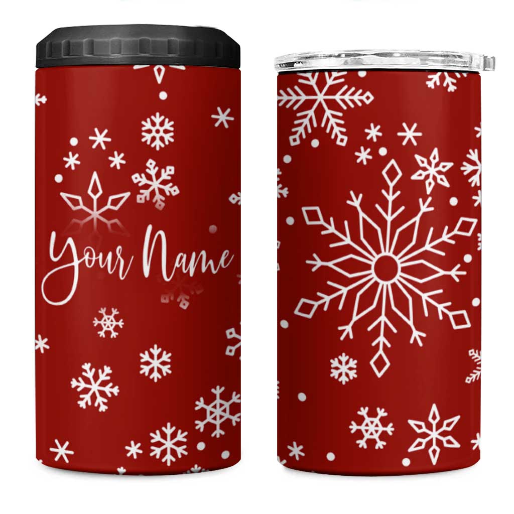 Personalized Christmas 4 in 1 Can Cooler Tumbler Custom Name Xmas Gifts for Mom Her Coworkers - Wonder Print Shop