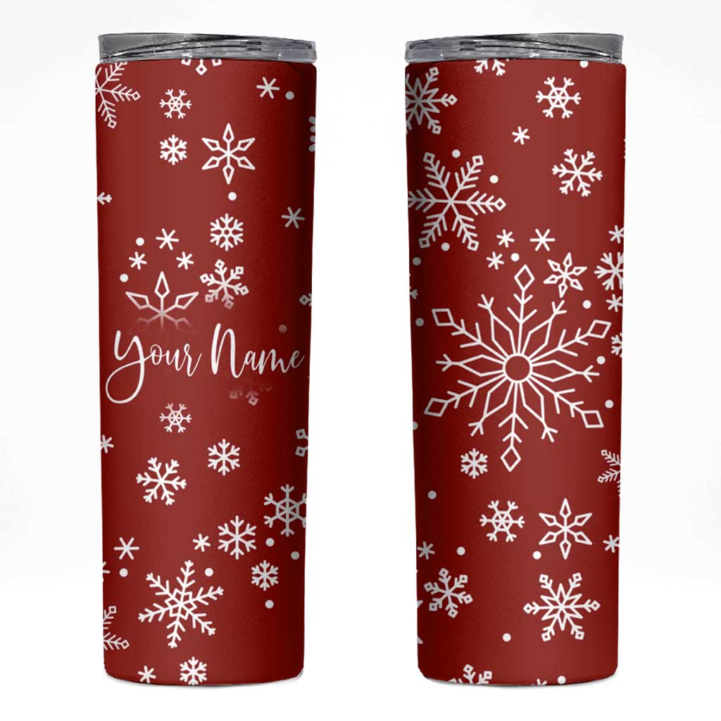 Personalized Christmas Skinny Tumbler Custom Name Xmas Gifts for Mom Her Coworkers - Wonder Print Shop