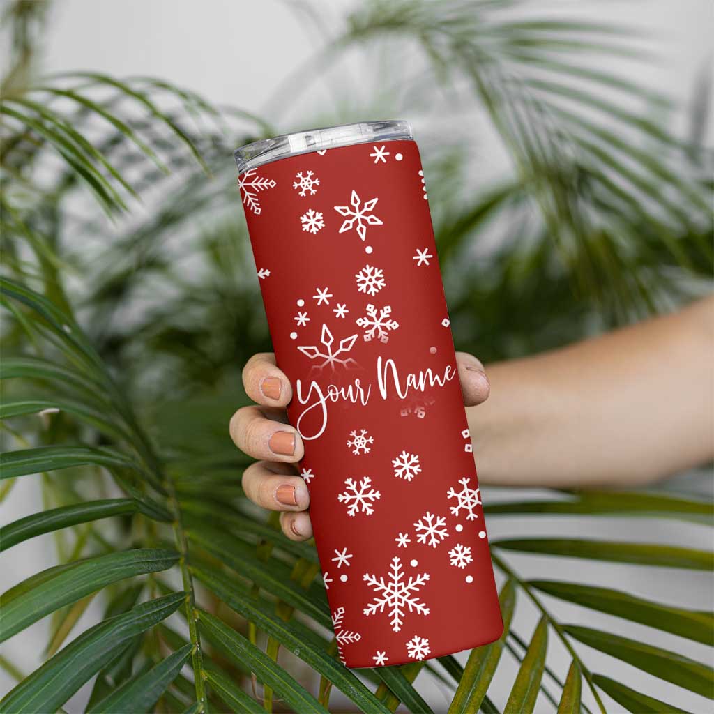 Personalized Christmas Skinny Tumbler Custom Name Xmas Gifts for Mom Her Coworkers - Wonder Print Shop