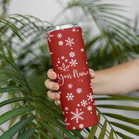 Personalized Christmas Skinny Tumbler Custom Name Xmas Gifts for Mom Her Coworkers - Wonder Print Shop