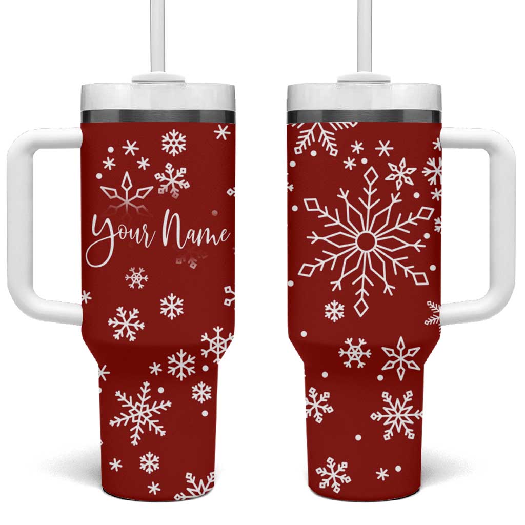 Personalized Christmas Tumbler With Handle Custom Name Xmas Gifts for Mom Her Coworkers - Wonder Print Shop