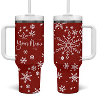 Personalized Christmas Tumbler With Handle Custom Name Xmas Gifts for Mom Her Coworkers - Wonder Print Shop