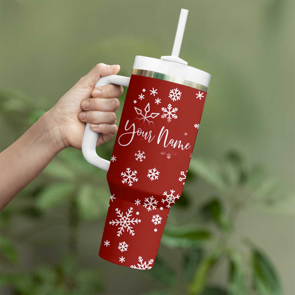 Personalized Christmas Tumbler With Handle Custom Name Xmas Gifts for Mom Her Coworkers - Wonder Print Shop