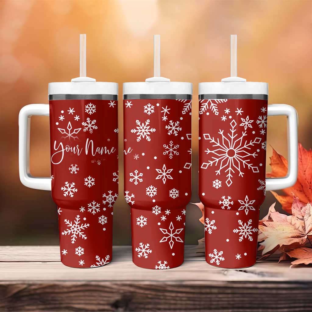 Personalized Christmas Tumbler With Handle Custom Name Xmas Gifts for Mom Her Coworkers - Wonder Print Shop