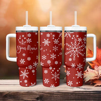 Personalized Christmas Tumbler With Handle Custom Name Xmas Gifts for Mom Her Coworkers - Wonder Print Shop