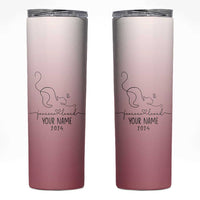 Personalized Cat Memorial Skinny Tumbler Custom Name Cat Loss Gift - Wonder Print Shop