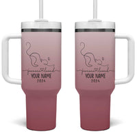 Personalized Cat Memorial Tumbler With Handle Custom Name Cat Loss Gift - Wonder Print Shop