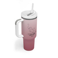 Personalized Cat Memorial Tumbler With Handle Custom Name Cat Loss Gift - Wonder Print Shop