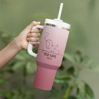Personalized Cat Memorial Tumbler With Handle Custom Name Cat Loss Gift - Wonder Print Shop