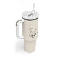 Personalized Cat Memorial Tumbler With Handle Custom Name Loss of Cat Sympathy - Wonder Print Shop